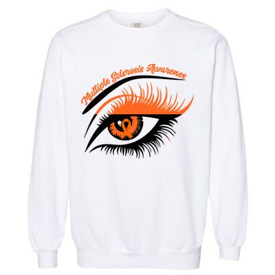 Multiple Sclerosis Awareness Eye Design Garment-Dyed Sweatshirt