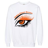 Multiple Sclerosis Awareness Eye Design Garment-Dyed Sweatshirt