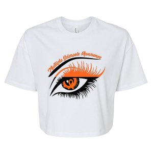 Multiple Sclerosis Awareness Eye Design Bella+Canvas Jersey Crop Tee