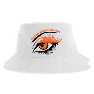 Multiple Sclerosis Awareness Eye Design Sustainable Bucket Hat