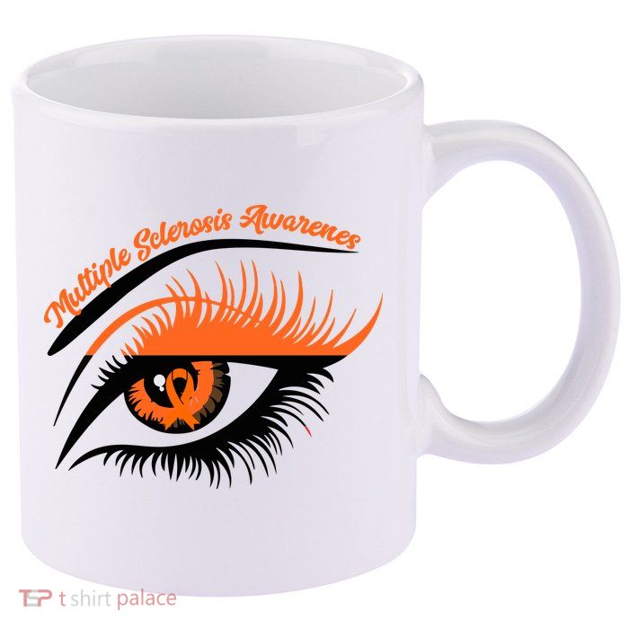 Multiple Sclerosis Awareness Eye Design 11oz C Handle Ceramic Mug