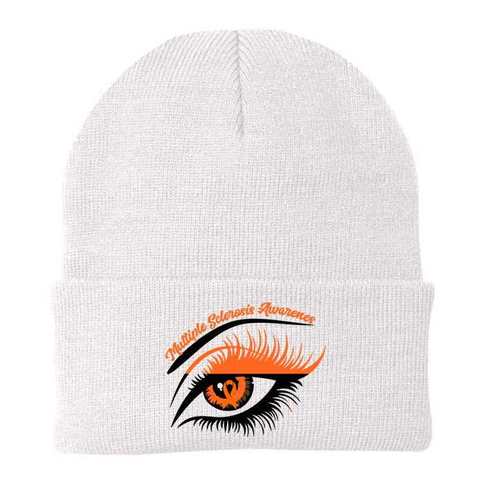 Multiple Sclerosis Awareness Eye Design Knit Cap Winter Beanie