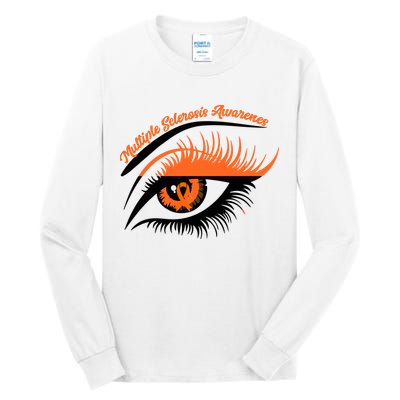 Multiple Sclerosis Awareness Eye Design Tall Long Sleeve T-Shirt