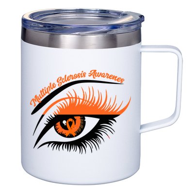 Multiple Sclerosis Awareness Eye Design 12oz Stainless Steel Coffee Mug
