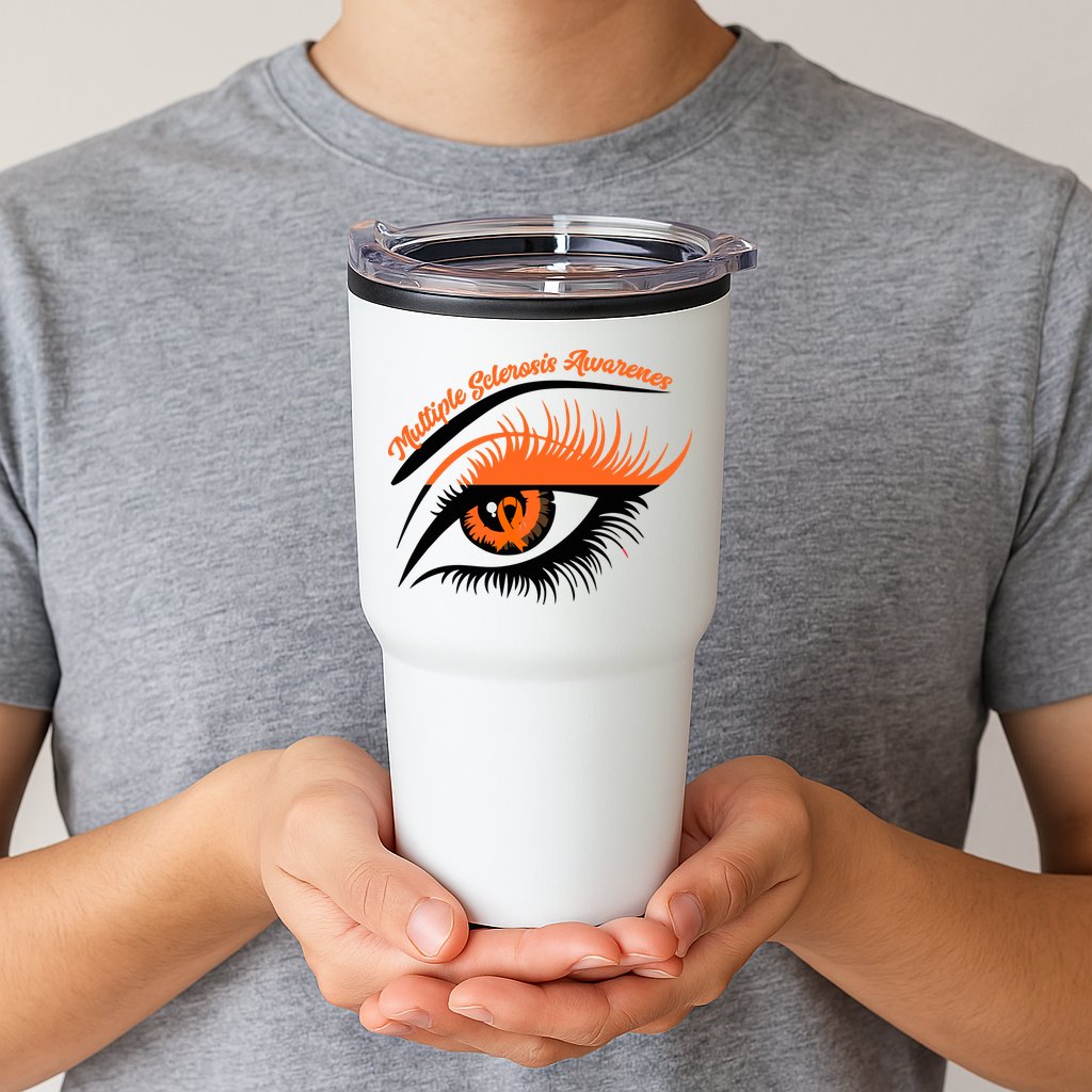 Multiple Sclerosis Awareness Eye Design Tumbler