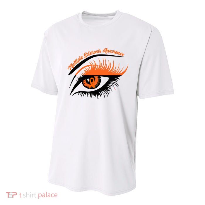 Multiple Sclerosis Awareness Eye Design Youth Performance Sprint T-Shirt