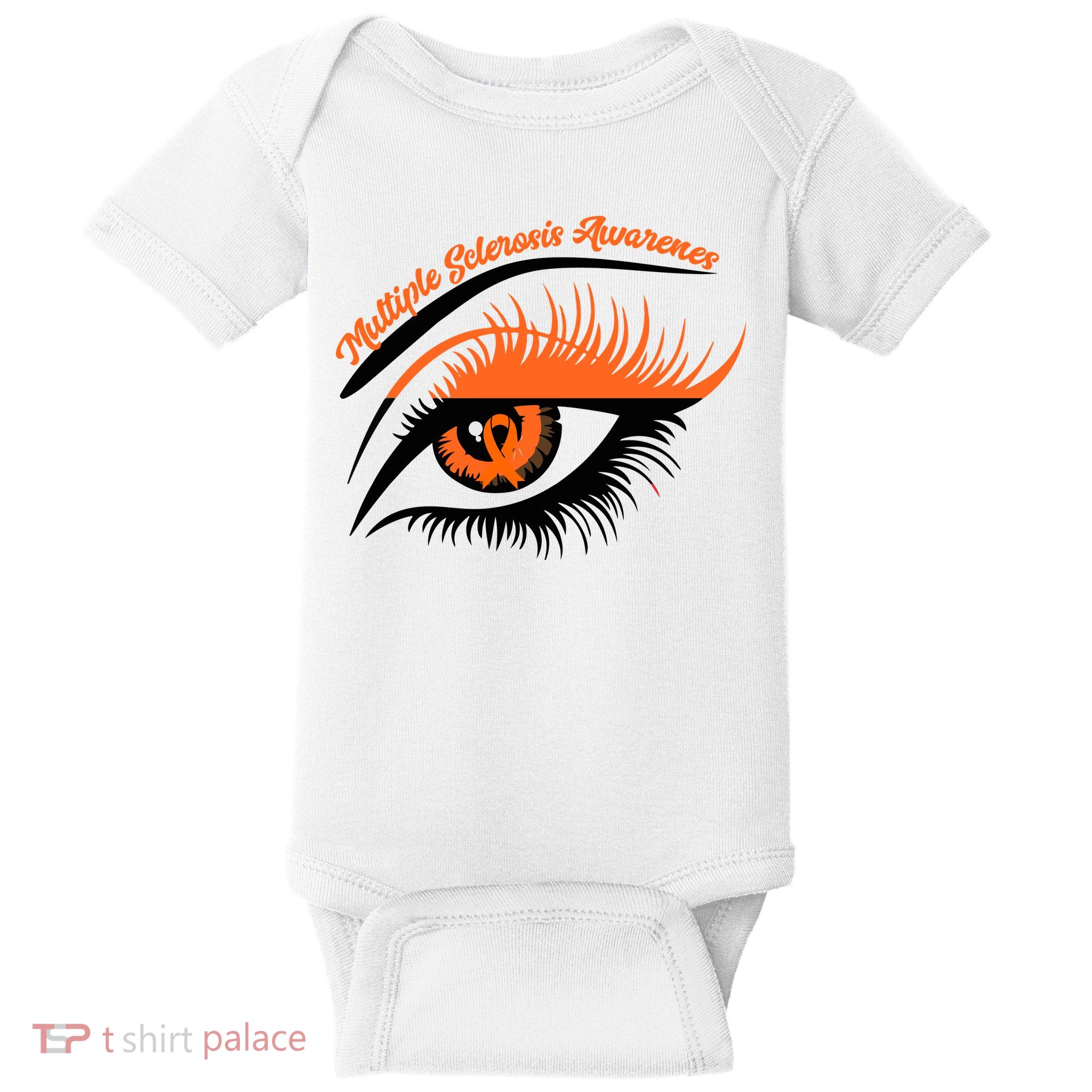 Multiple Sclerosis Awareness Eye Design Baby Bodysuit