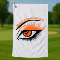 Multiple Sclerosis Awareness Eye Design Golf Towel