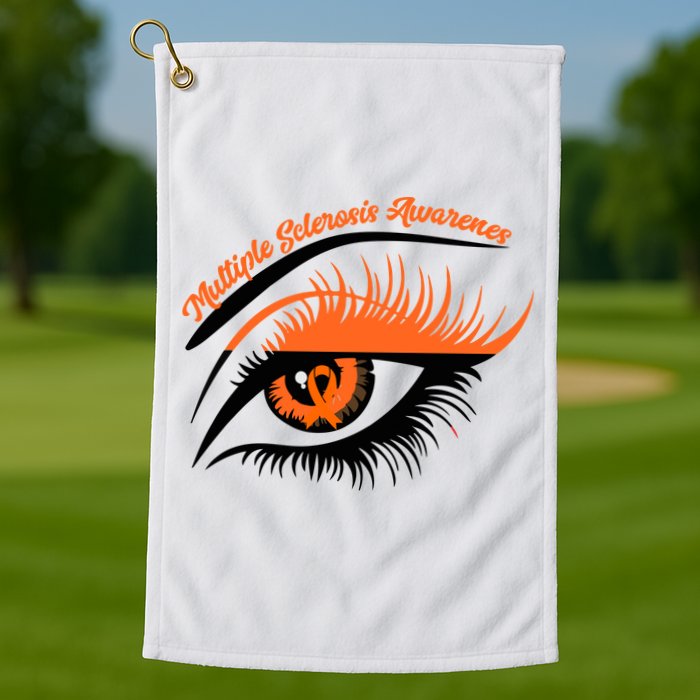 Multiple Sclerosis Awareness Eye Design Golf Towel