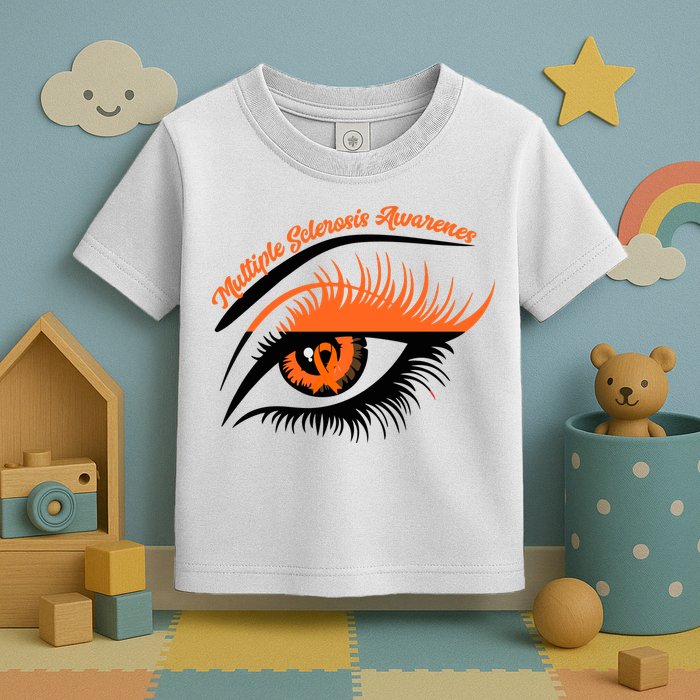 Multiple Sclerosis Awareness Eye Design Toddler T-Shirt