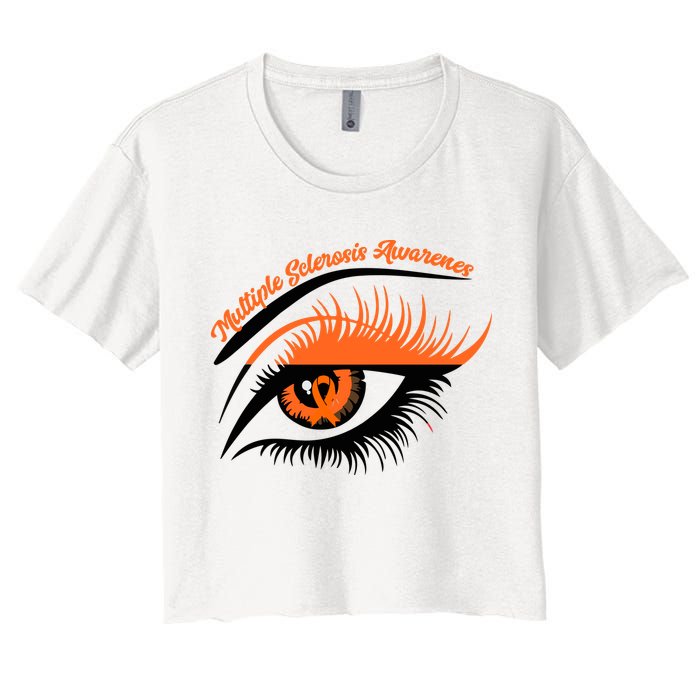 Multiple Sclerosis Awareness Eye Design Crop Top