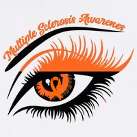 Multiple Sclerosis Awareness Eye Design Cropped Pullover Crew