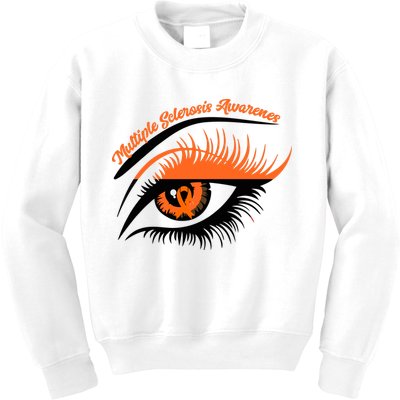 Multiple Sclerosis Awareness Eye Design Kids Sweatshirt