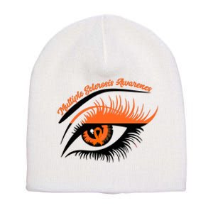 Multiple Sclerosis Awareness Eye Design Short Acrylic Beanie