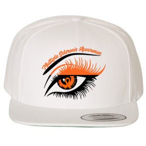 Multiple Sclerosis Awareness Eye Design Wool Snapback Cap