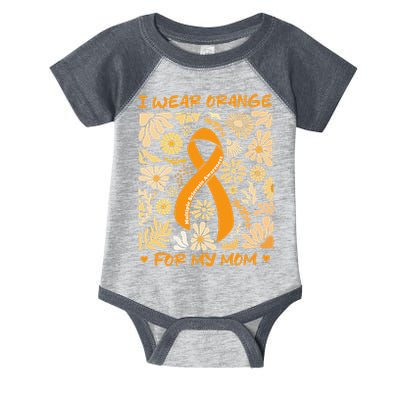 Multiple Sclerosis Awareness I Wear Orange for My Mom Boho Gift Infant Baby Jersey Bodysuit