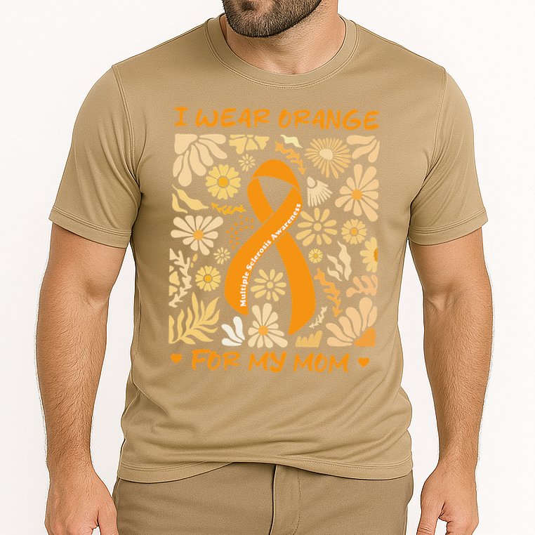Multiple Sclerosis Awareness I Wear Orange for My Mom Boho Gift Cooling Performance Crew T-Shirt