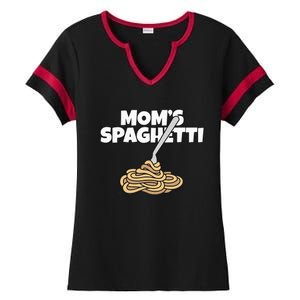 Moms Spaghetti And Meatballs Love Italian Food Gifts Foodies Ladies Halftime Notch Neck Tee