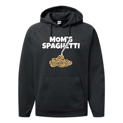 Moms Spaghetti And Meatballs Love Italian Food Gifts Foodies Performance Fleece Hoodie