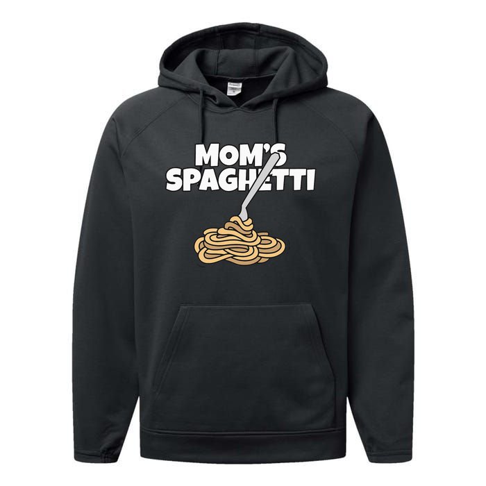 Moms Spaghetti And Meatballs Love Italian Food Gifts Foodies Performance Fleece Hoodie