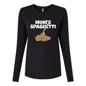 Moms Spaghetti And Meatballs Love Italian Food Gifts Foodies Womens Cotton Relaxed Long Sleeve T-Shirt