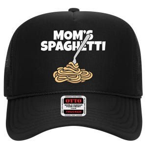 Moms Spaghetti And Meatballs Love Italian Food Gifts Foodies High Crown Mesh Back Trucker Hat