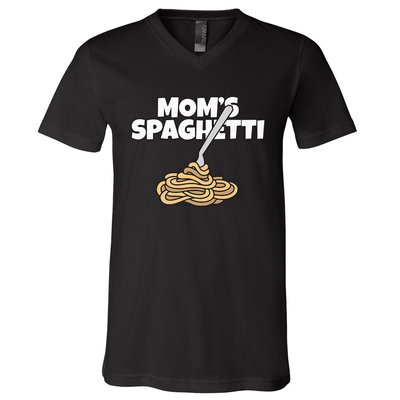 Moms Spaghetti And Meatballs Love Italian Food Gifts Foodies V-Neck T-Shirt