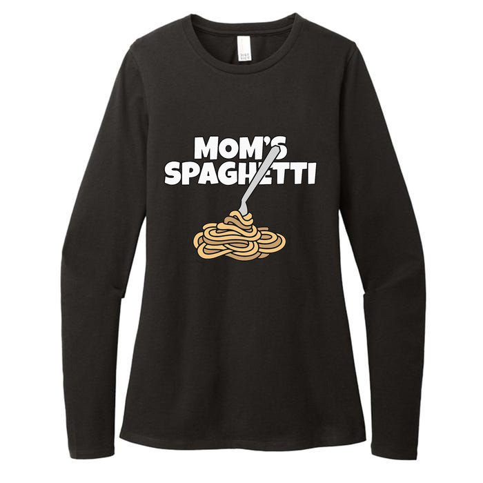 Moms Spaghetti And Meatballs Love Italian Food Gifts Foodies Womens CVC Long Sleeve Shirt