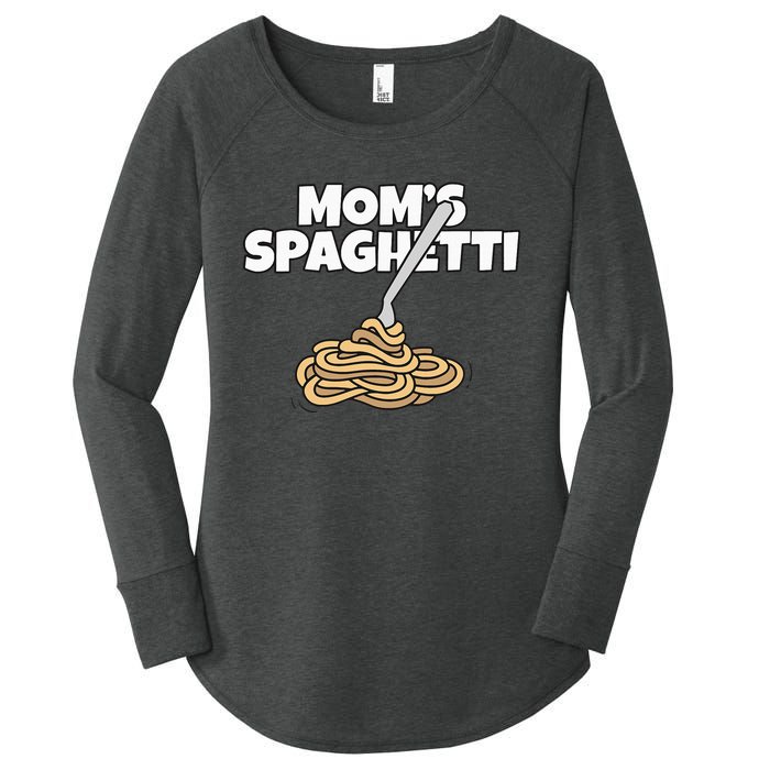 Moms Spaghetti And Meatballs Love Italian Food Gifts Foodies Women's Perfect Tri Tunic Long Sleeve Shirt