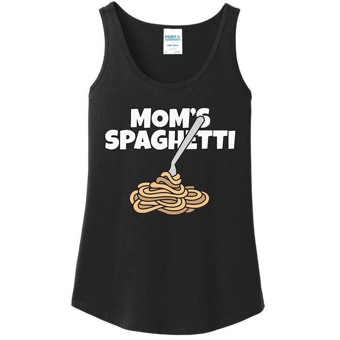 Moms Spaghetti And Meatballs Love Italian Food Gifts Foodies Ladies Essential Tank