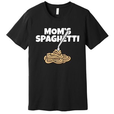 Moms Spaghetti And Meatballs Love Italian Food Gifts Foodies Premium T-Shirt