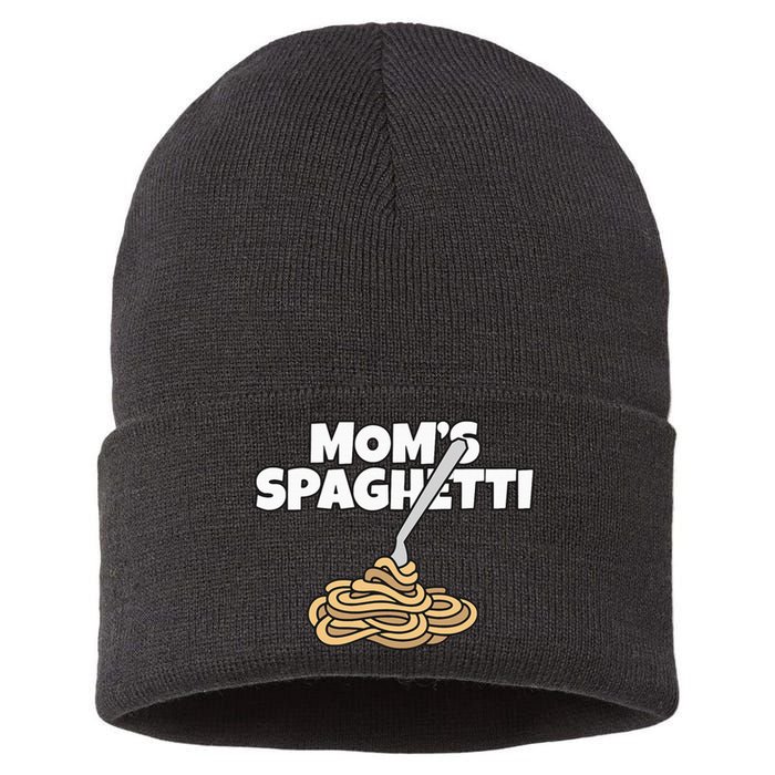 Moms Spaghetti And Meatballs Love Italian Food Gifts Foodies Sustainable Knit Beanie