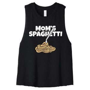 Moms Spaghetti And Meatballs Love Italian Food Gifts Foodies Women's Racerback Cropped Tank