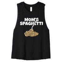 Moms Spaghetti And Meatballs Love Italian Food Gifts Foodies Women's Racerback Cropped Tank