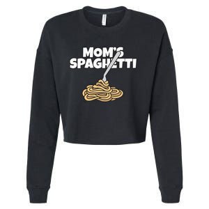 Moms Spaghetti And Meatballs Love Italian Food Gifts Foodies Cropped Pullover Crew