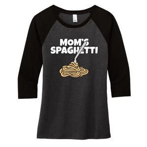 Moms Spaghetti And Meatballs Love Italian Food Gifts Foodies Women's Tri-Blend 3/4-Sleeve Raglan Shirt