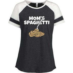 Moms Spaghetti And Meatballs Love Italian Food Gifts Foodies Enza Ladies Jersey Colorblock Tee