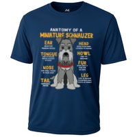 Miniature Schnauzer Anatomy Funny Dog Mum Dad Gift Cooling Performance Crew T-Shirt