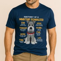 Miniature Schnauzer Anatomy Funny Dog Mum Dad Gift Cooling Performance Crew T-Shirt