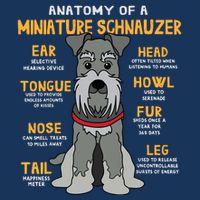 Miniature Schnauzer Anatomy Funny Dog Mum Dad Gift Cooling Performance Crew T-Shirt