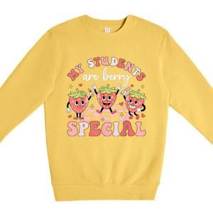 My Students Are Berry Special ValentineS Day Teacher Premium Crewneck Sweatshirt