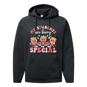 My Students Are Berry Special ValentineS Day Teacher Performance Fleece Hoodie