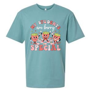 My Students Are Berry Special ValentineS Day Teacher Sueded Cloud Jersey T-Shirt