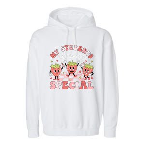 My Students Are Berry Special ValentineS Day Teacher Garment-Dyed Fleece Hoodie