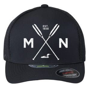 Minnesota State Awesome Mn Nice Adventure 1858 Loon Flexfit Unipanel Trucker Cap