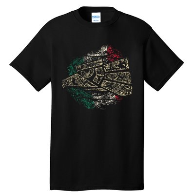 Mexico Sacred Aztec Calendar Mexican Eagle Archeological Tall T-Shirt