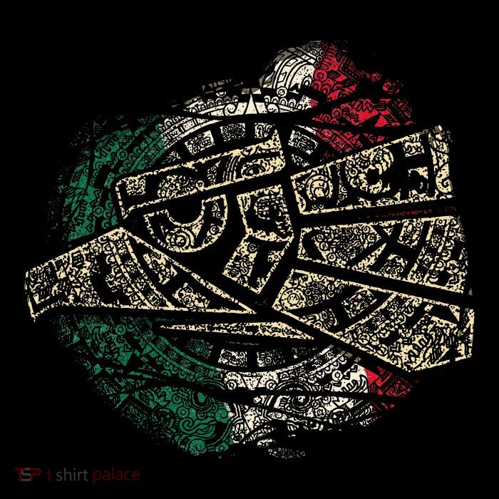 Mexico Sacred Aztec Calendar Mexican Eagle Archeological Tall T-Shirt