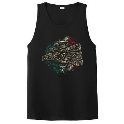 Mexico Sacred Aztec Calendar Mexican Eagle Archeological PosiCharge Competitor Tank