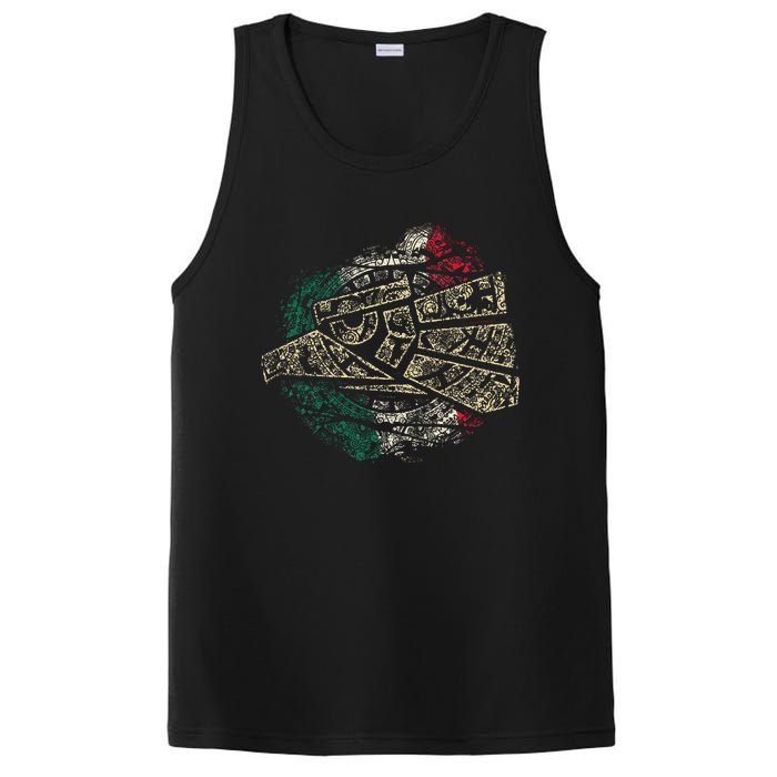 Mexico Sacred Aztec Calendar Mexican Eagle Archeological PosiCharge Competitor Tank