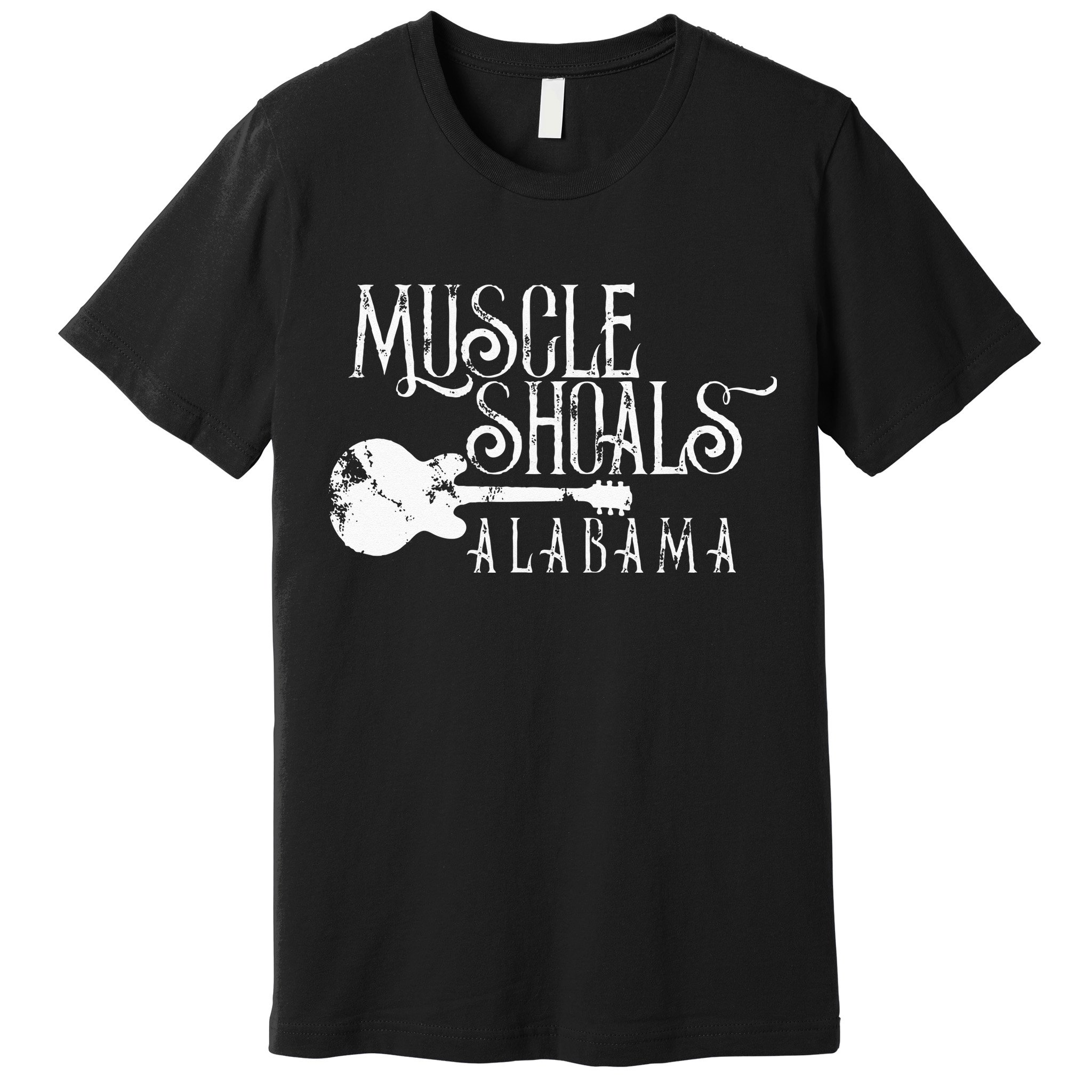 Muscle Shoals Alabama With Guitar Swampy Soul Music Fans Premium T-Shirt